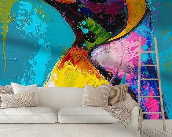 Voorbeeld van het werk in een kamer