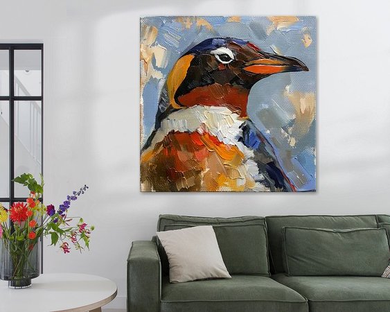 Voorbeeld van het werk in een kamer