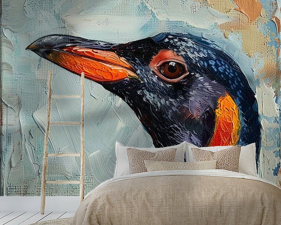 Voorbeeld van het werk in een kamer