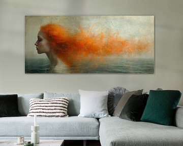 Oranje Vrouw Portret van Kunst Kriebels