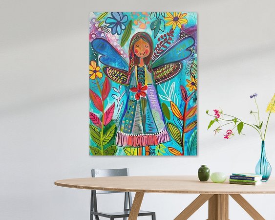 Voorbeeld van het werk in een kamer