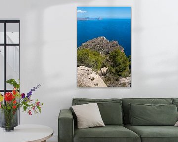Cliffs with lighthouse on the Mediterranean