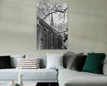 Oude Jeroenskerk, zwart-wit van Yanuschka Fotografie | Noordwijk