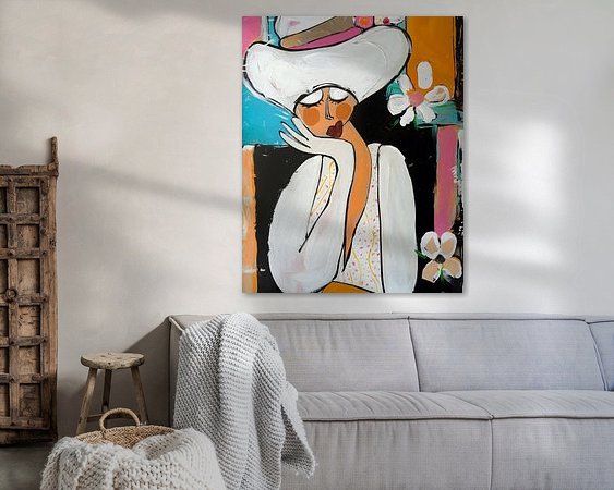 Voorbeeld van het werk in een kamer