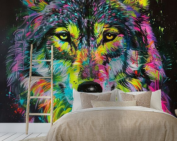 Voorbeeld van het werk in een kamer