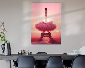 Eifel tower dressed in pink van marloes voogsgeerd