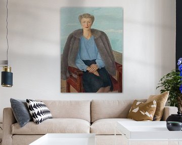 Ángel Zárraga - Portret van een dame (1944) van Peter Balan