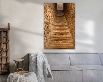 narrow staircase in Slot Loevestein by Ria van den Broeke
