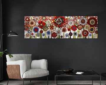 abstract bloemenpatroon van Frank Heinz