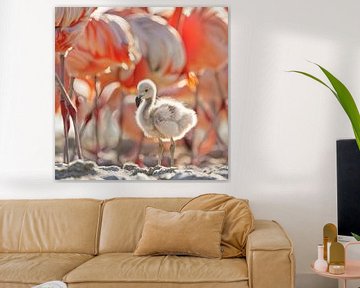 Flamingo Baby von Poster Art Shop