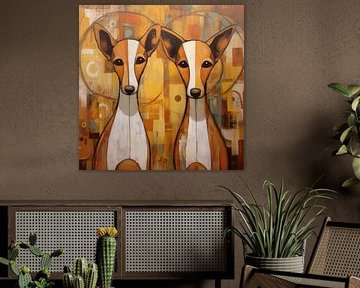 Schilderij Speelse Honden | Kwispelkunst van ARTEO Schilderijen
