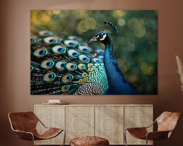Blue peacock by Poster Art Shop