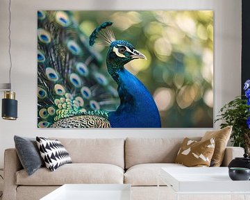 Blue peacock by Poster Art Shop