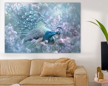 Blue peacock by Poster Art Shop
