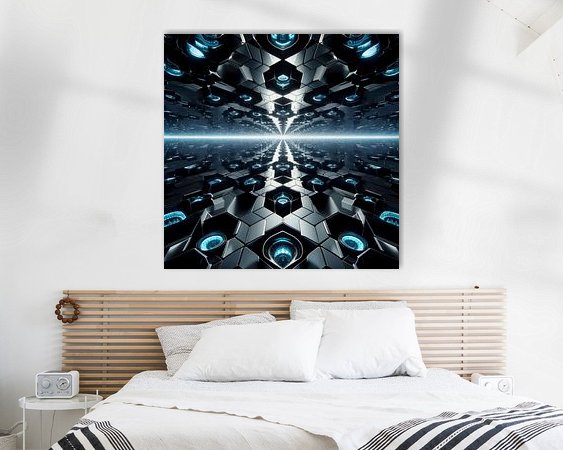 Voorbeeld van het werk in een kamer