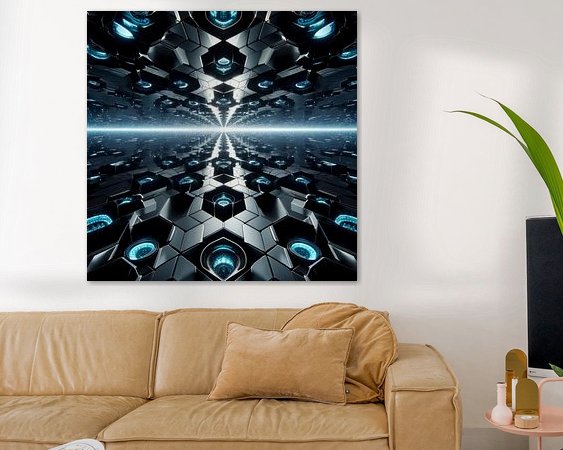 Voorbeeld van het werk in een kamer