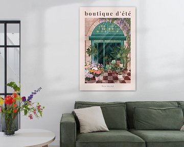 Franse Bloemenwinkel poster van Goed Blauw