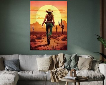 cowgirl in de woestijn van haroulita