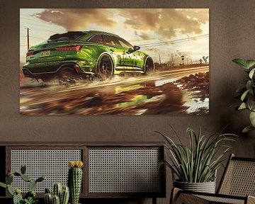 Groene Audi RS6 van PixelPrestige