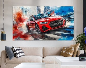 Rode Audi RS6 van PixelPrestige