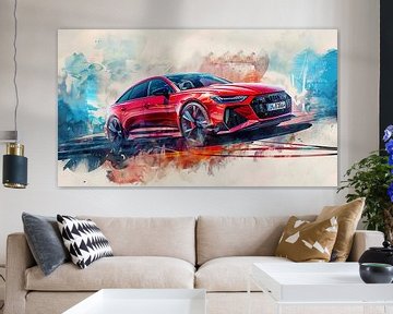 Rode Audi RS6 van PixelPrestige