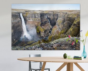 Waterval Háifoss van Danny Slijfer Natuurfotografie