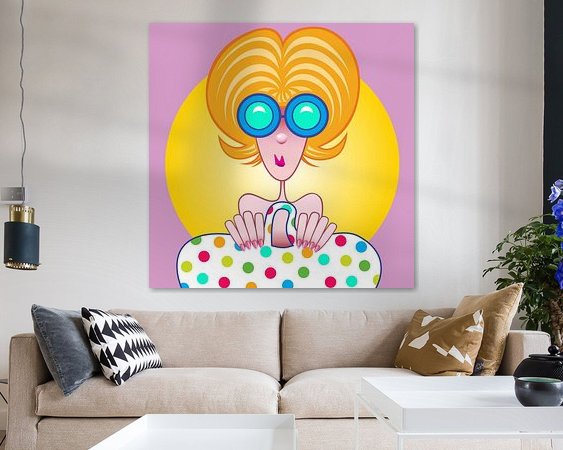 Voorbeeld van het werk in een kamer