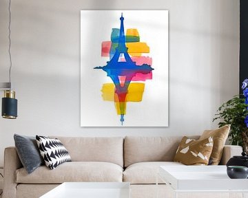 Eiffeltoren Abstract, Parijs stad van de liefde van Caroline Guerain