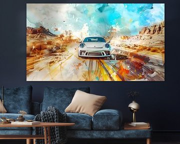 Witte Porsche 911 GT3 van PixelPrestige