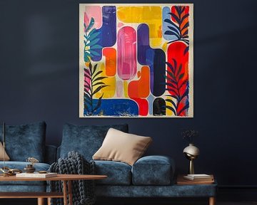 Modern abstract botanisch. van AVC Art Studio