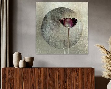 Tulip. Basic with grey and burgundy. by Alie Ekkelenkamp