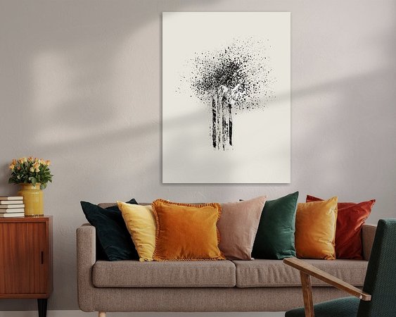 Voorbeeld van het werk in een kamer