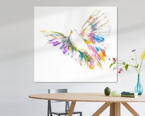 Voorbeeld van het werk in een kamer