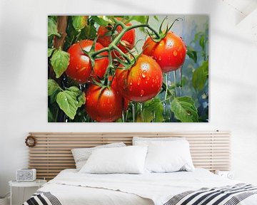 Tomaten aan de wijnstok van Andreas Wemmje