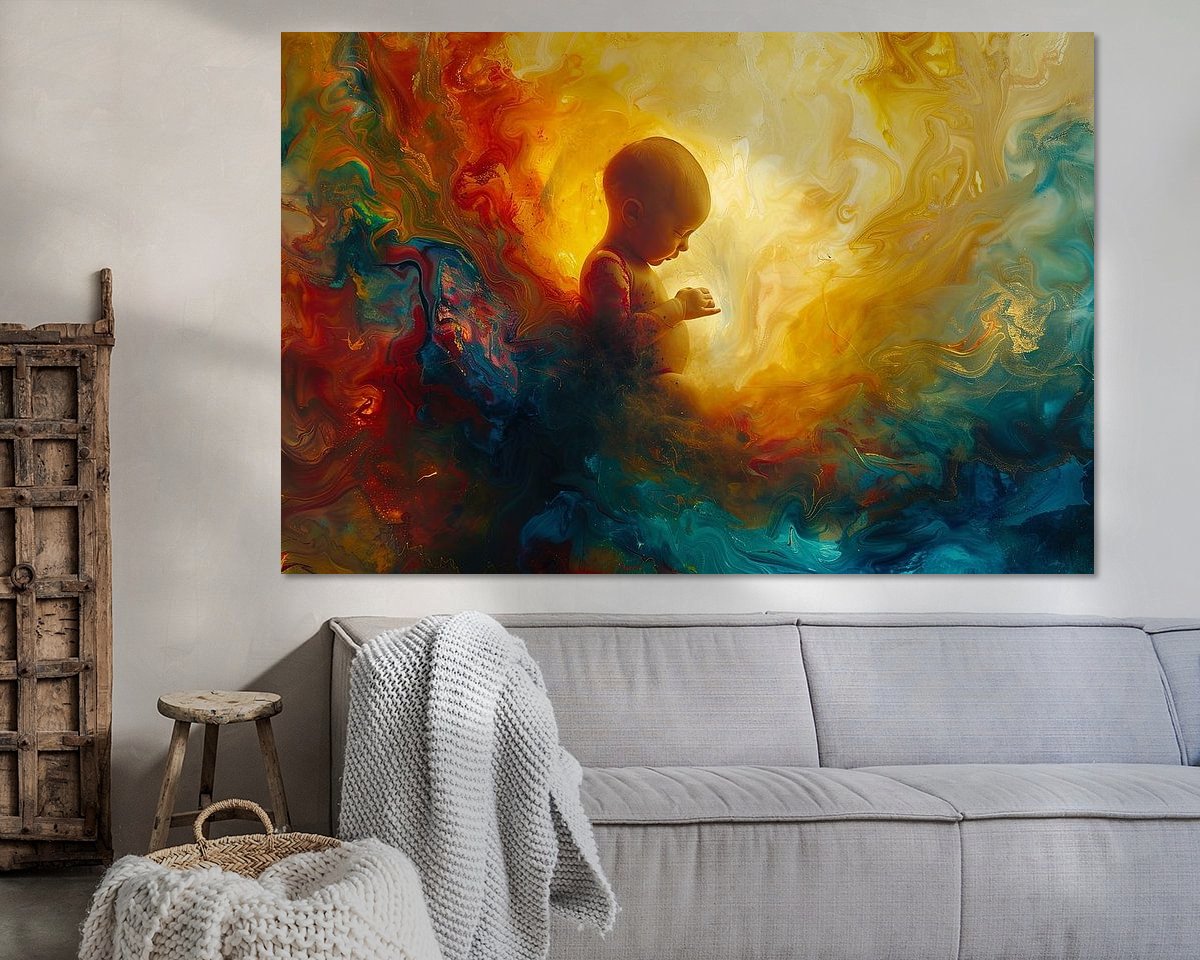 Voorbeeld van het werk in een kamer