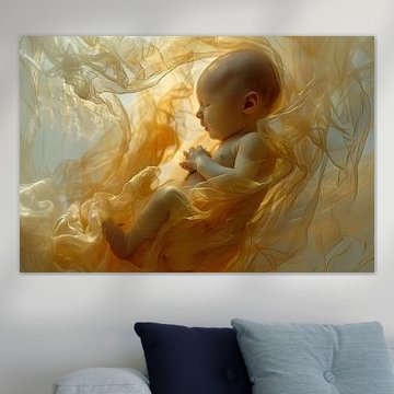 Baby im Mutterleib digitales Bild von Egon Zitter