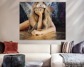 Look Trough Gold Glasses by By Manz Art