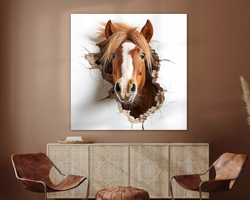 Paard uit de muur van TheXclusive Art