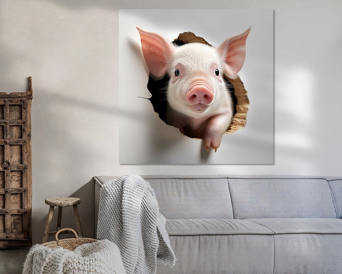 Voorbeeld van het werk in een kamer