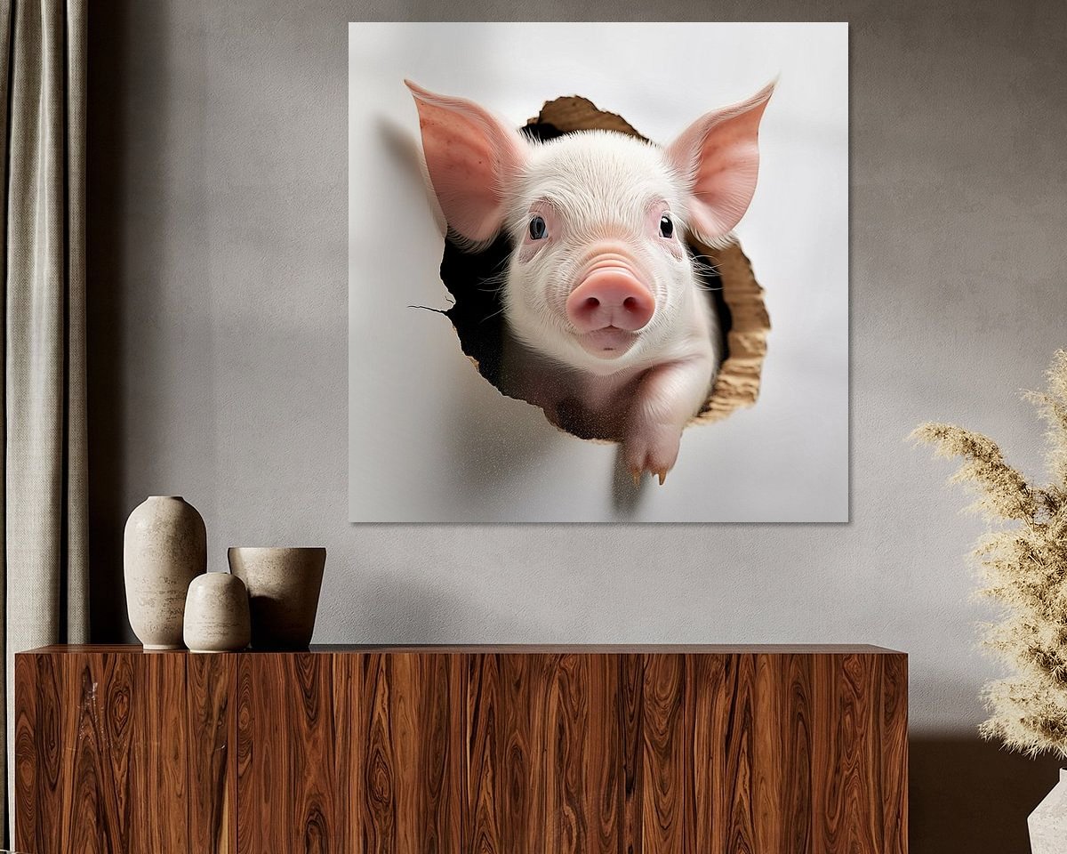 Voorbeeld van het werk in een kamer