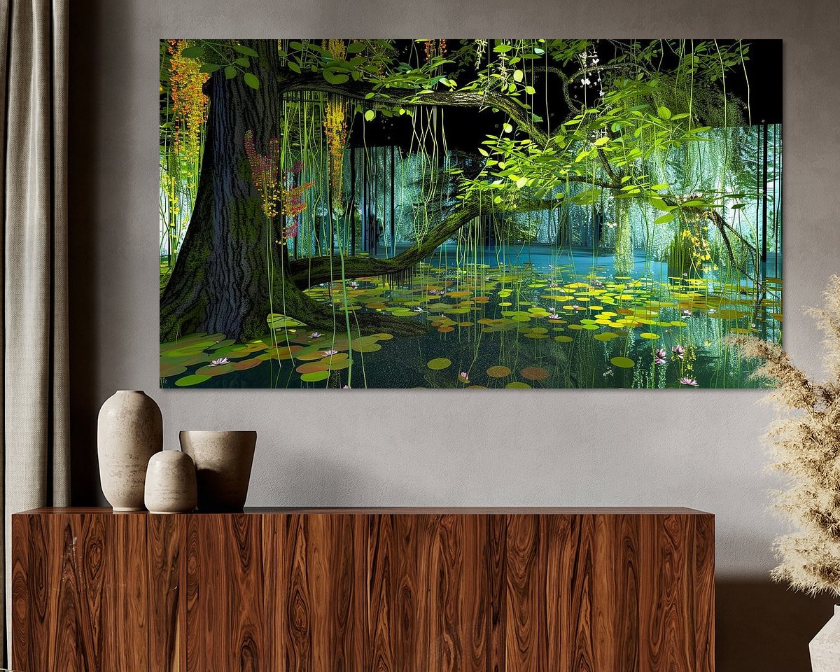 Voorbeeld van het werk in een kamer