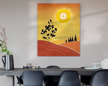 Minimalistisch zomerlandschap 1 van Tanja Udelhofen