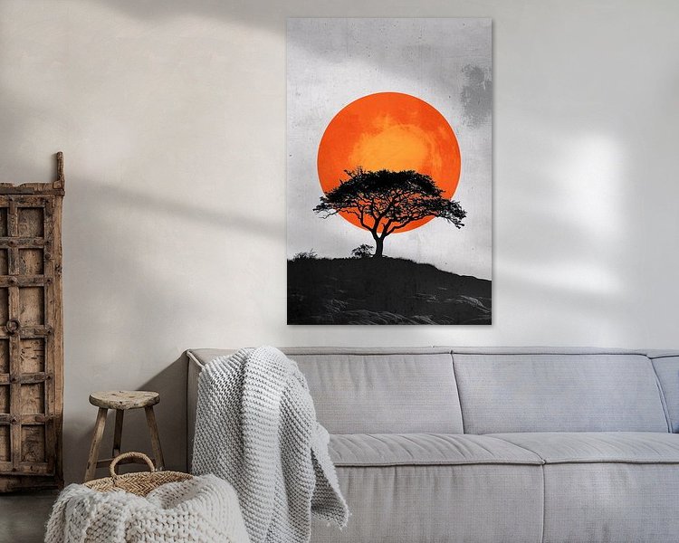 Voorbeeld van het werk in een kamer