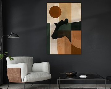 Stylised abstract image of horse and sun by Art & Soul Creations