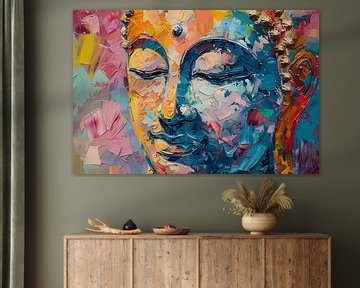 Composition abstraite expressive en peinture à l'huile vibrante sur Art & Soul Creations
