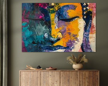 Explosie van Kleur en Dynamiek in Abstracte Kunst van Art & Soul Creations