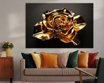 Prachtige Gouden Roos met Schitterende Glans van Art & Soul Creations