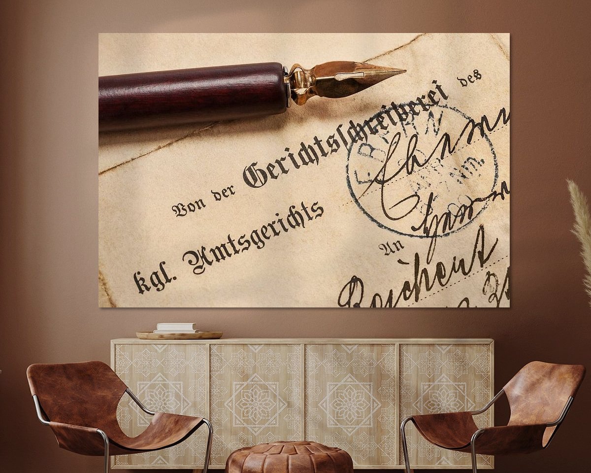 Voorbeeld van het werk in een kamer
