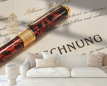 Voorbeeld van het werk in een kamer