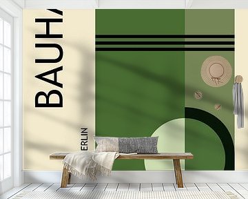 Bauhaus, in Grüntönen von Hilde Remerie Fotografie und digitale Kunst